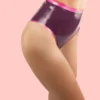 High-Waist Latex Briefs with Bold Contrast Trims