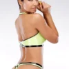 Latex Thong with Criss-Cross Contrast Trim