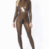 Translucent Latex Catsuit with Full-Length Triple Zipper