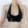 Latex Halterneck Top and Ruffle Panties Set – Sexy Two-Piece Latex Lingerie