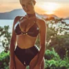 Latex O Ring Bikini Top