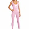 Violet Latex Sleeveless Catsuit – Zipperless One-Piece Bodysuit