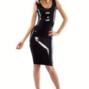 Sleek Latex Sheath Dress – Shiny Black, Bodycon Fit