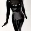 Combination Catsuit Latex Integral Full Cover Rubber Zentai
