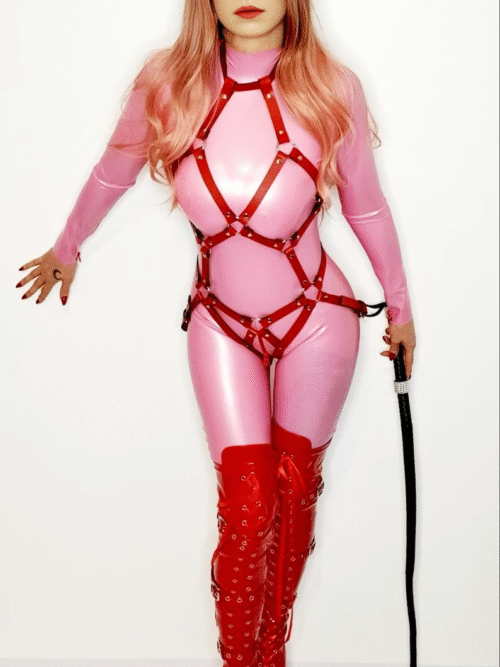 Catsuit Latex Lady Pink
