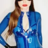 Catsuit Latex Blue Angel Fetish Dominatrix Sexy