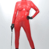 Catsuit Combination Latex Rubber Big Boobs