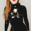 Catsuit Combination Latex 3D Cup with Zip
