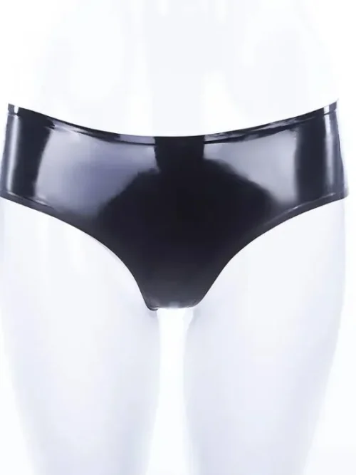 Luxe Black Latex Cheeky Knickers – Victoria Cut