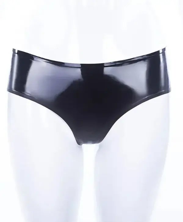 Luxe Black Latex Cheeky Knickers – Victoria Cut