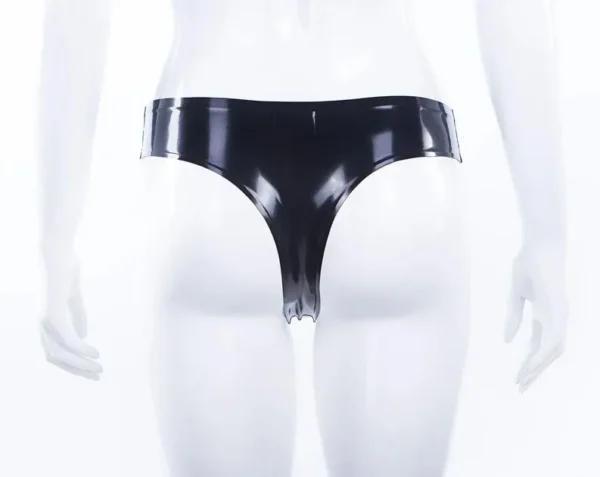Luxe Black Latex Cheeky Knickers – Victoria Cut