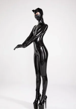 Integral Latex Rubber Catsuit Full Bodysuit