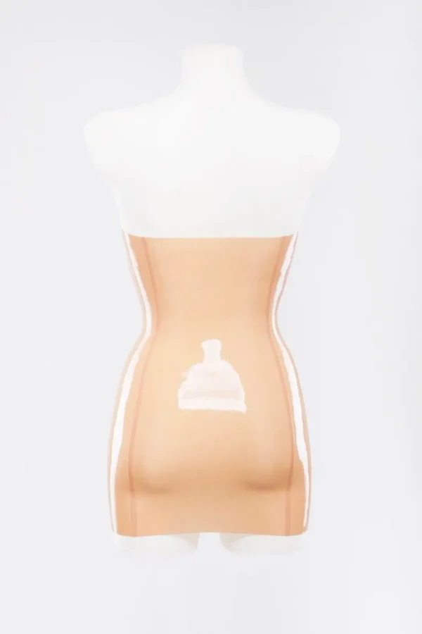 Strapless Latex Tube Dress – Minimalist Bodycon Design