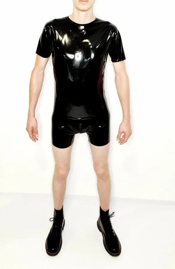 Brad Latex Rubber Short Sleeve T-Shirt – Classic Fit for Men