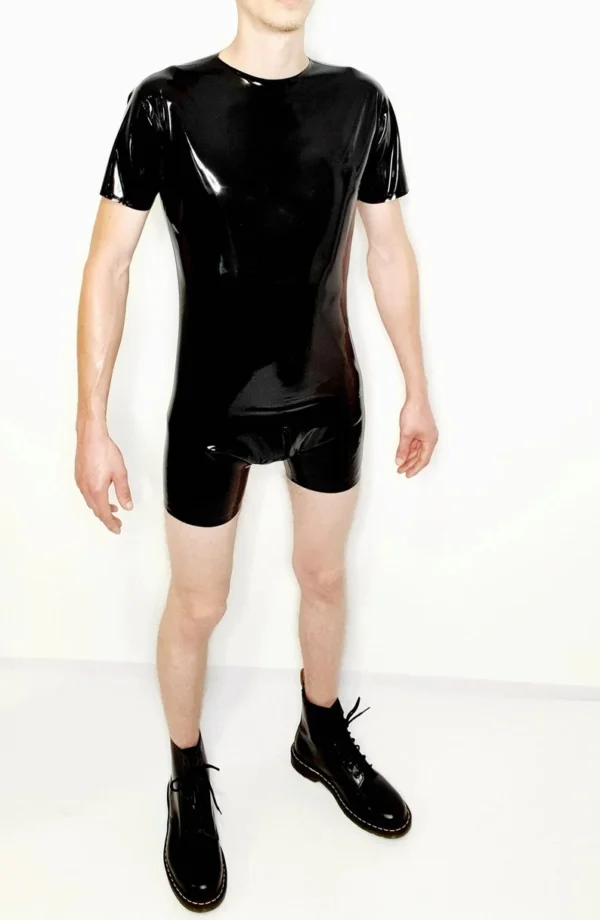 Brad Latex Rubber Short Sleeve T-Shirt – Classic Fit for Men