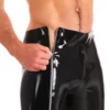 Double Zip Black Latex Boxer Shorts – Sleek & Functional