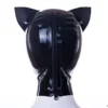 Kitty Ears Latex Hood with Back Zipper