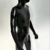Full Cover Latex Zentai Catsuit with Integrated Hood, Hands & Feet – Black