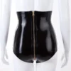High Waist Latex Knickers with Full-Length Zip