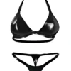 Seductive Latex Fetish Lingerie Set – Shiny BDSM Bra & Panty Duo