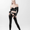 BDSM Cut-Out Latex Leggings – Open Front & Rear Design for Roleplay & Clubwear