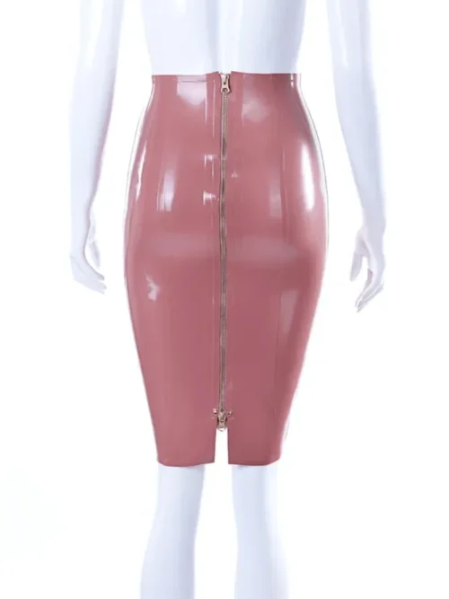Latex Pencil Skirt with Full Back Zip
