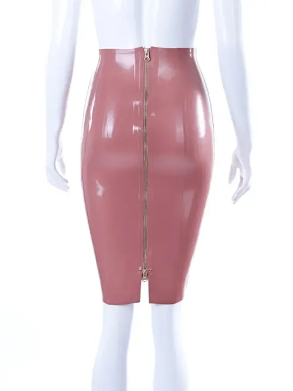 Latex Pencil Skirt with Full Back Zip