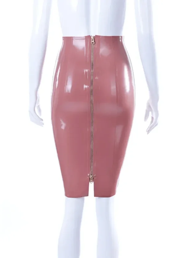 Latex Pencil Skirt with Full Back Zip