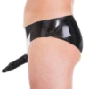 Black Latex Penis Sheath Briefs – Fitted Rubber Underwear with Anatomical Pouch