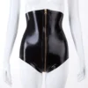 High Waist Latex Knickers with Full-Length Zip