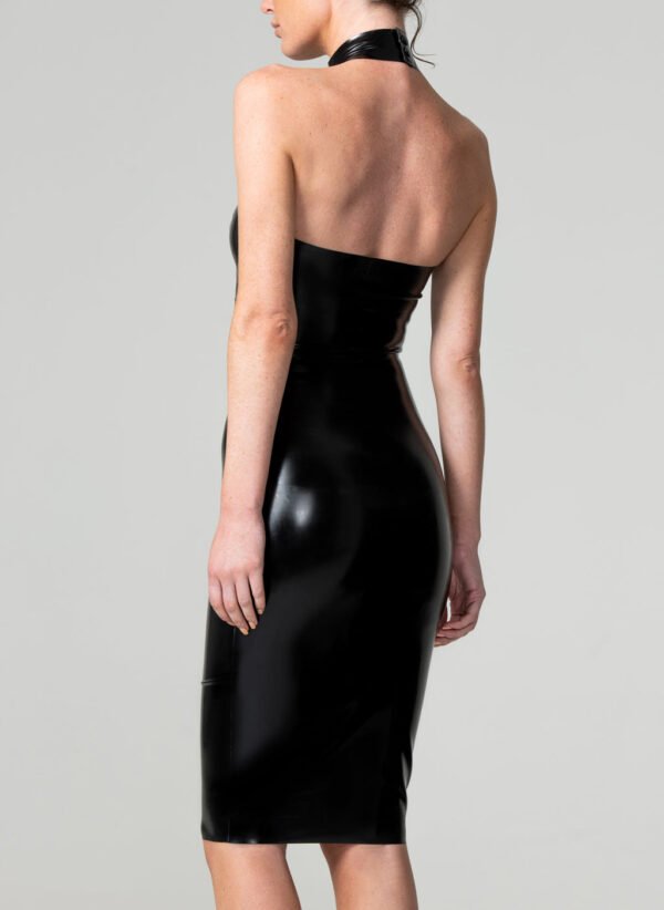 Elegant Halter Latex Pencil Dress