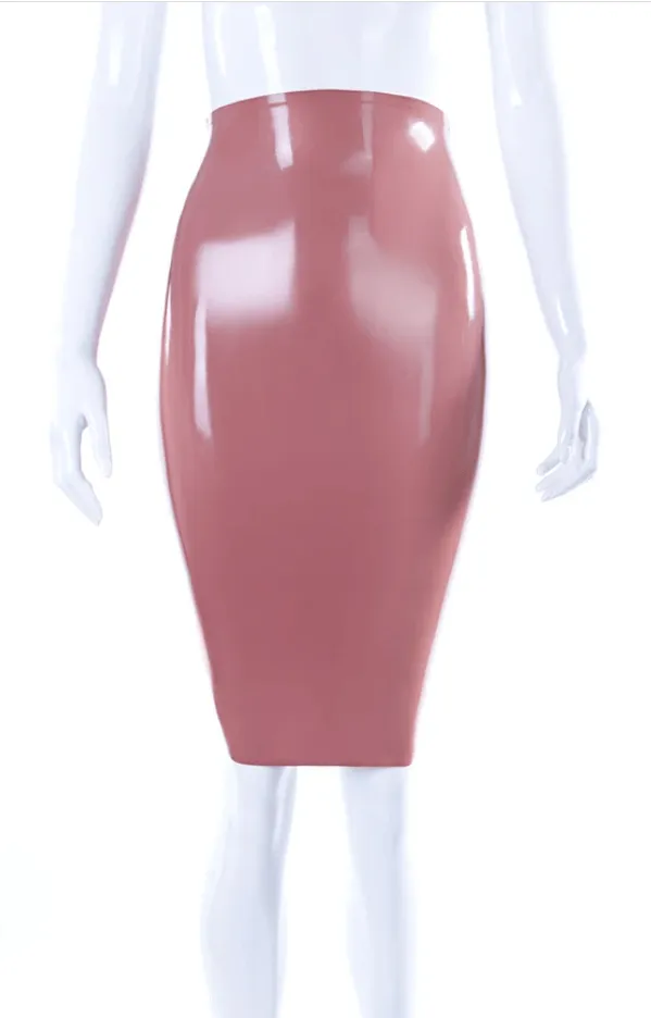 Latex Pencil Skirt with Full Back Zip