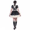 Elegant French Maid Latex Dress Set with Flared Skirt and Accessories