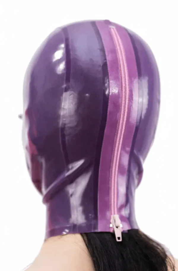 Translucent 8-Panel Latex Hood with Trimmed Eyes and Mouth