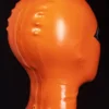 Bright Latex Hood with Contrasting Eye & Mouth Edging and Rear Zipper