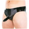 Black Latex Penis Sheath Briefs – Fitted Rubber Underwear with Anatomical Pouch