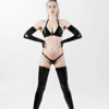 Seductive Latex Fetish Lingerie Set – Shiny BDSM Bra & Panty Duo