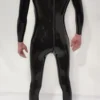 Basix Full-Body Latex Catsuit for Men with Triple Zipper