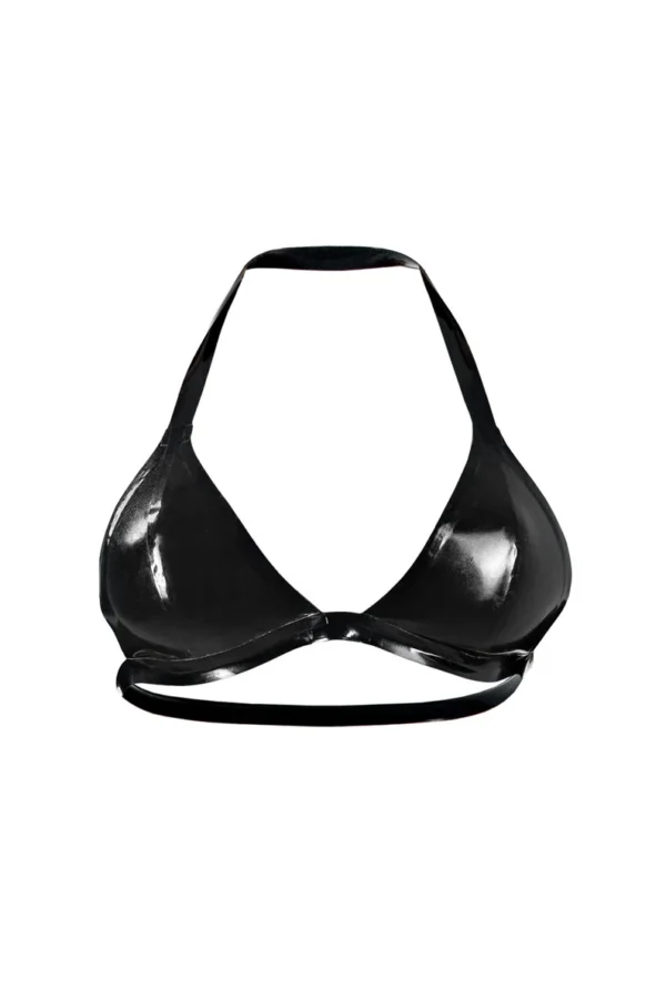 Seductive Latex Fetish Lingerie Set – Shiny BDSM Bra & Panty Duo