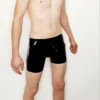 Latex Boxer Shorts with Front Zip – Classic Black Basix Fit