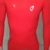 Luxe Red Latex Catsuit with Dual Zippers and 3D Contour Design