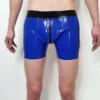 Venom Latex Boxer Shorts with Front-to-Rear Zip & Reinforced Seams