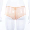 Simone Semi-Transparent Latex Cheeky Shorts – Flesh Tone with Optional Trim