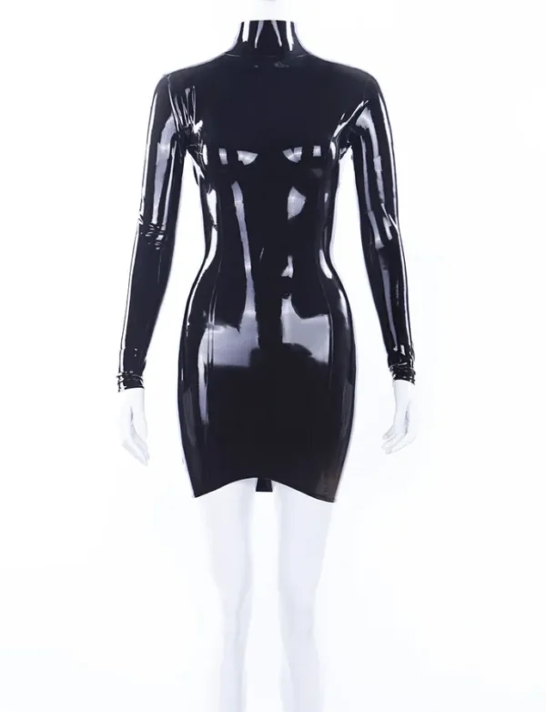 T Latex Mini Dress – Sleek, Sexy, and Sculpting