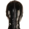 Classic Black Latex Hood with Eye Openings and Rear Zipper – 0.4mm Panel Design