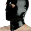 Classic Latex Hood with Eye & Nose Holes – Rear Zipper Design