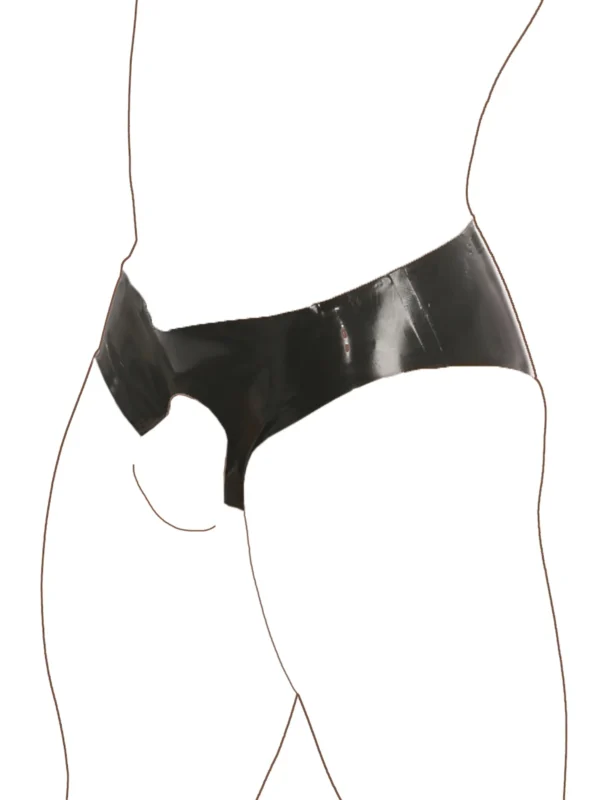 Glued Latex Full Briefs with Cut-Out Front Ring – Bold & Seductive Men’s Latex Underwear