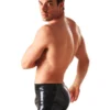 Classic Seam-Fit Latex Boxer Shorts in Glossy Black