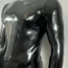 Sleek Latex Crew Neck Long Sleeve T-Shirt