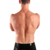 Keyhole Latex Boxer Shorts with Snap-Off Pouch – Black Rubber Fetish Underwear